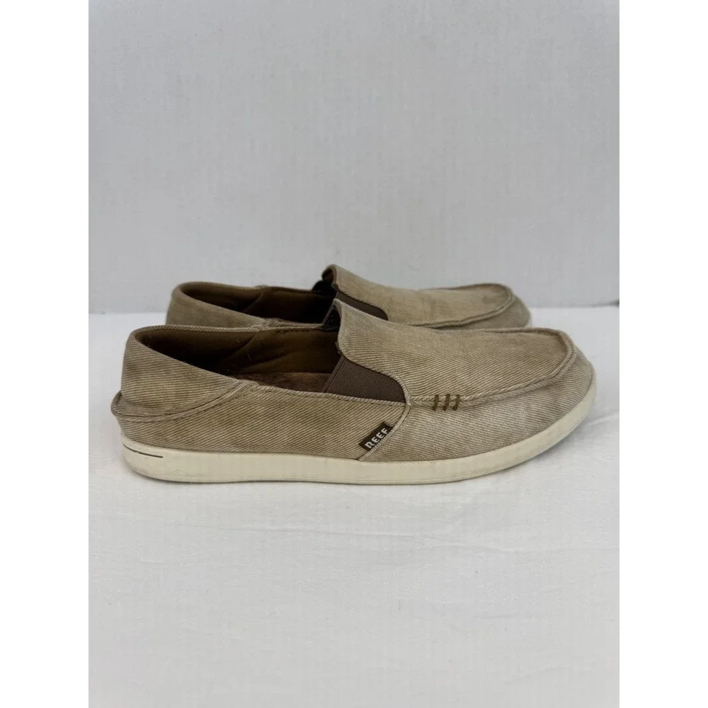 Reef Cushion Matey WC Khaki Tan‎ Slip On Loafers Mens 9.5 CI3691